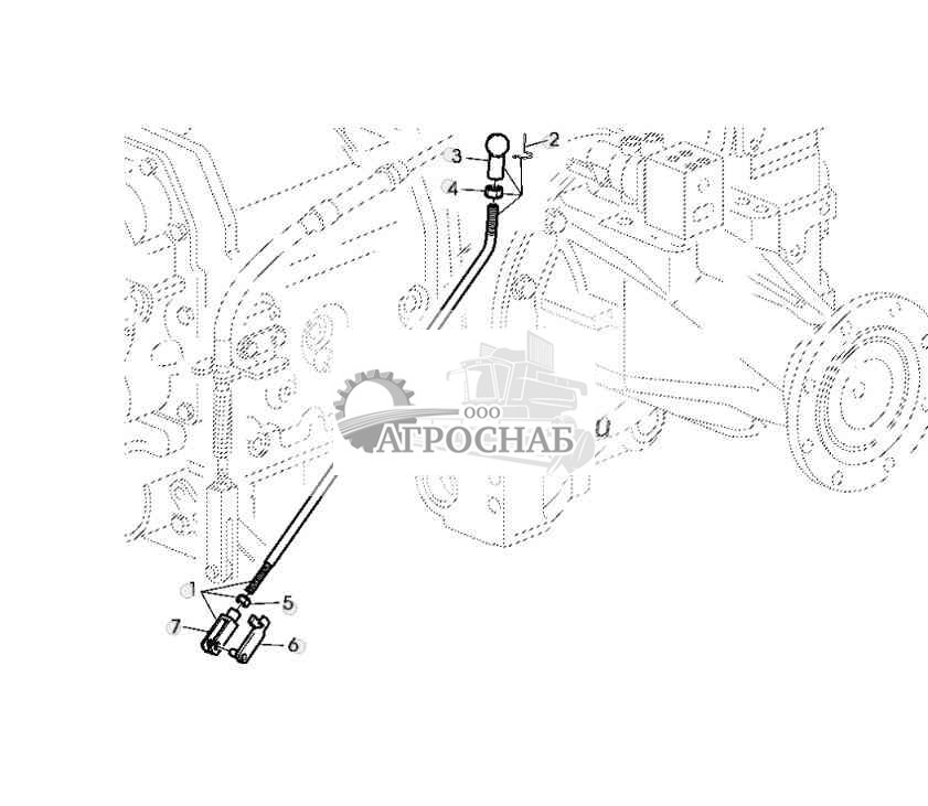 СТЕРЖЕНЬ РЫЧАГА ПЕРЕКЛЮЧЕНИЯ ДЛЯ ПНЕВМОТОРМОЗА ПРИЦЕПА 